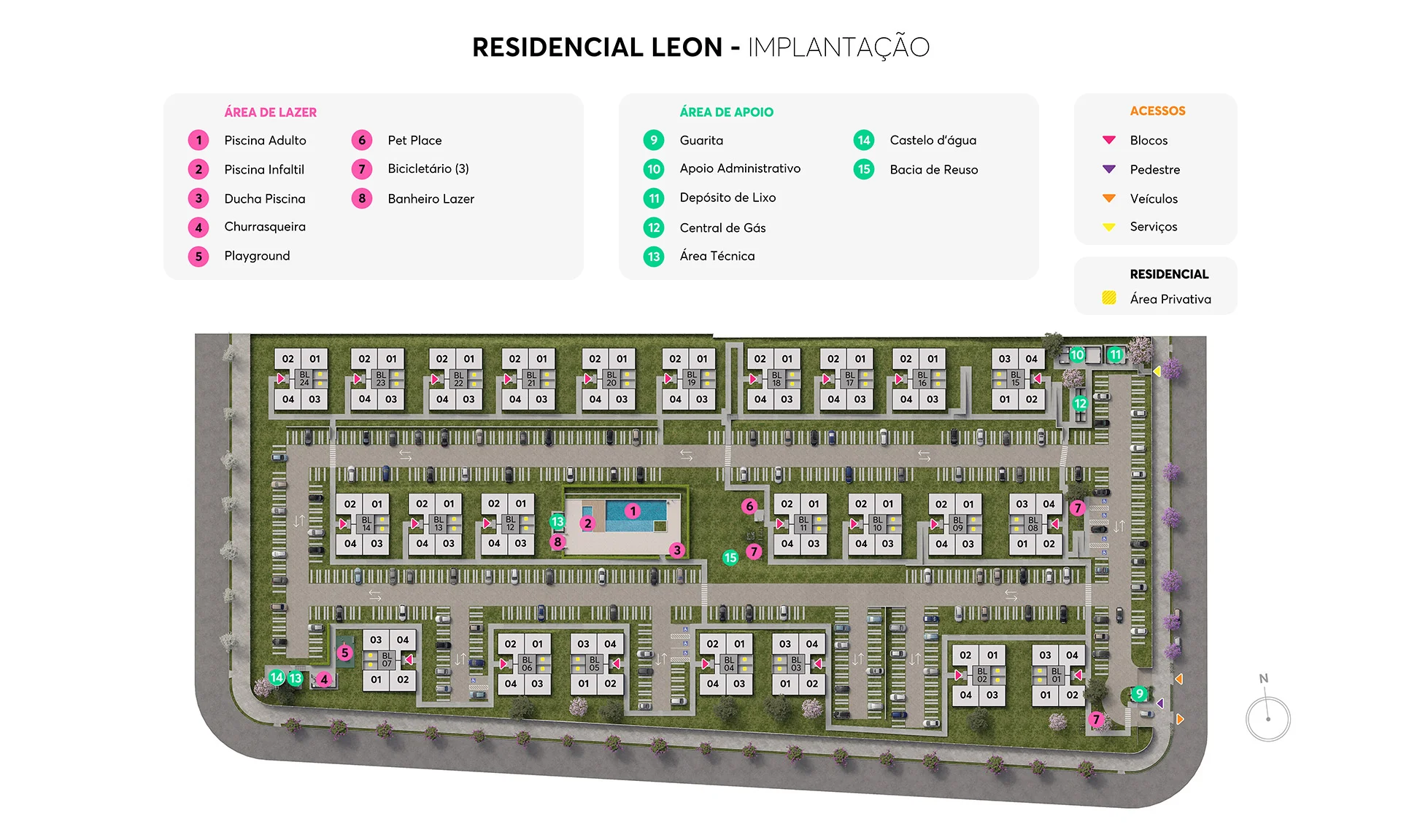 Implantação do Residencial Leon