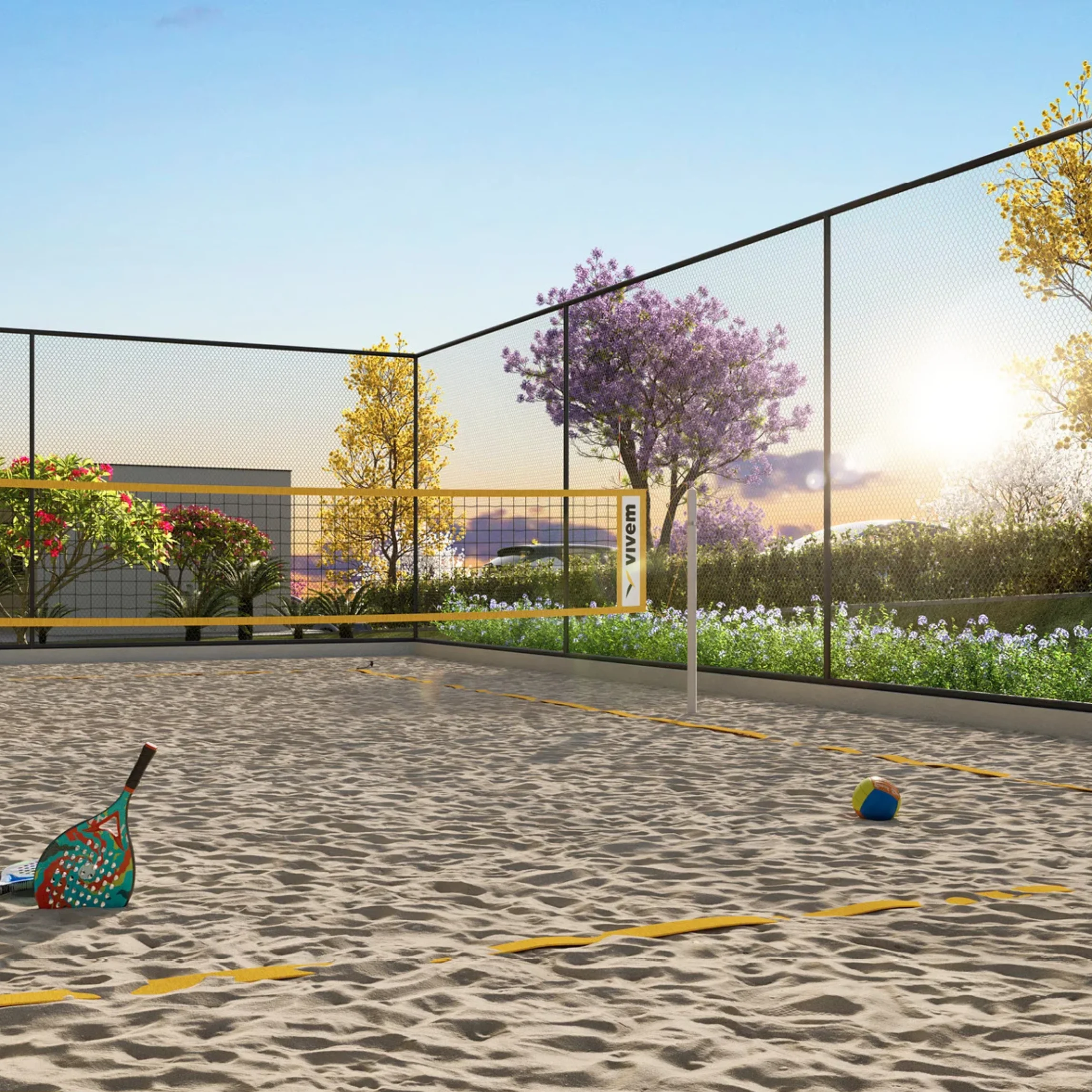 Quadra de beach tennis